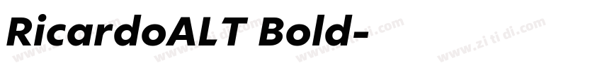 RicardoALT Bold字体转换
